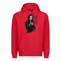 Red Normal Is An Illusion - Morticia Addams Premium Hoodie - trangStudio