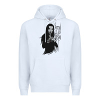 White Normal Is An Illusion - Morticia Addams Premium Hoodie - trangStudio