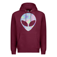 Alien Head Colorful Laser Ufo Sighting Believe Area 51 Premium Hoodie | Teevron