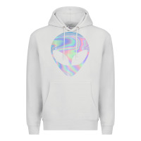 Dove Grey Alien Head Colorful Laser Ufo Sighting Believe Area 51 Premium Hoodie - trangStudio