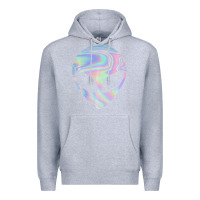 Heather Grey Alien Head Colorful Laser Ufo Sighting Believe Area 51 Premium Hoodie - trangStudio