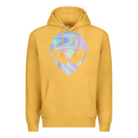 Mustard Alien Head Colorful Laser Ufo Sighting Believe Area 51 Premium Hoodie - trangStudio