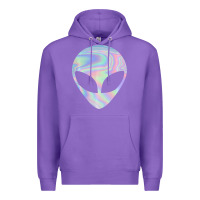 Purple Alien Head Colorful Laser Ufo Sighting Believe Area 51 Premium Hoodie - trangStudio