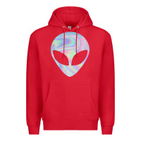 Red Alien Head Colorful Laser Ufo Sighting Believe Area 51 Premium Hoodie - trangStudio