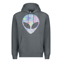 Rock Alien Head Colorful Laser Ufo Sighting Believe Area 51 Premium Hoodie - trangStudio