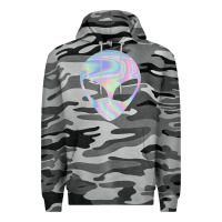 Slate Camo Alien Head Colorful Laser Ufo Sighting Believe Area 51 Premium Hoodie - trangStudio