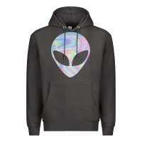 Smoke Alien Head Colorful Laser Ufo Sighting Believe Area 51 Premium Hoodie - trangStudio