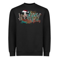 Black howdy christmas Heavyweight Sweatshirt - CowhideDigitalArt