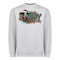 Heather Grey howdy christmas Heavyweight Sweatshirt - CowhideDigitalArt