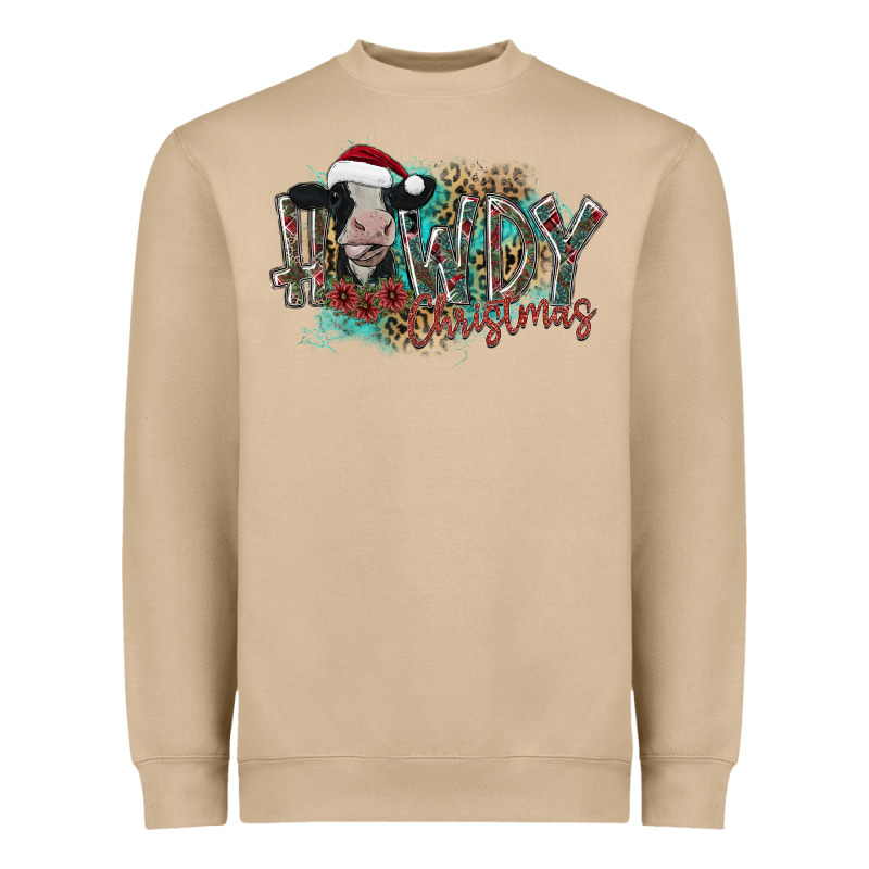 Howdy Christmas Heavyweight Sweatshirt by CowhideDigitalArt | Teevron