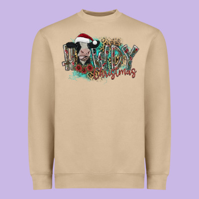 Howdy Christmas Heavyweight Sweatshirt Designed By Cowhidedigitalart