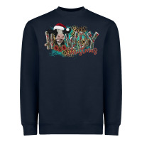 Navy howdy christmas Heavyweight Sweatshirt - CowhideDigitalArt