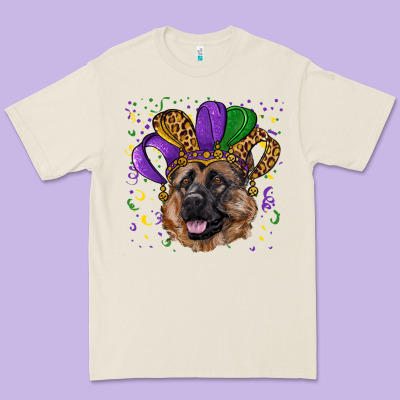 Mardi Gras Hat German Shepherd Premium Tee Designed By Ranaportraitstore