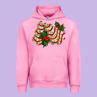White Christmas Tree Cake Ado Urban Hoodie Designed By Adodesignshop