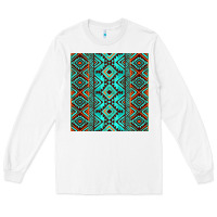 Aztec Turquoise Pattern Long Sleeve Tee | Teevron