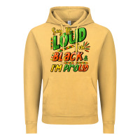 Vintage Mustard Say it loud i'm black and i'm proud Vintage Hoodie - HowdyJamesFarm