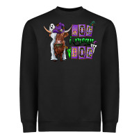 Black Moo I Mean Boo Heavyweight Sweatshirt - CowhideDigitalArt