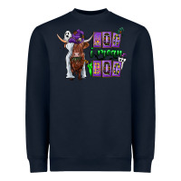 Navy Moo I Mean Boo Heavyweight Sweatshirt - CowhideDigitalArt