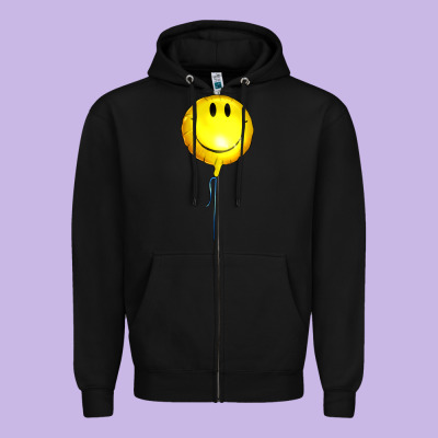 Balloon Smile Zipper Hoodie Designed By Artiststas