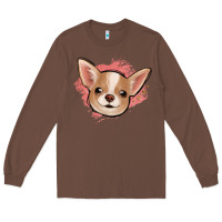 Chestnut chihuahua pink glitter Long Sleeve Tee - Jasminsmagicworld