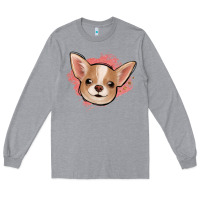 Heather Grey chihuahua pink glitter Long Sleeve Tee - Jasminsmagicworld
