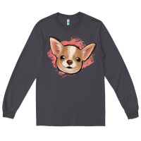 Smoke chihuahua pink glitter Long Sleeve Tee - Jasminsmagicworld