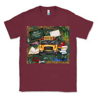 Burgundy school bus back to school Classic Tee - texasbilliewilder