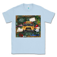 Dusty Blue school bus back to school Classic Tee - texasbilliewilder