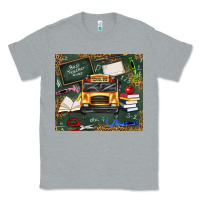 Heather Grey school bus back to school Classic Tee - texasbilliewilder