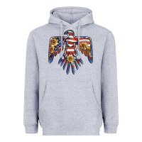 Heather Grey thunderbird usa Heavyweight Hoodie - BarkalooDesign