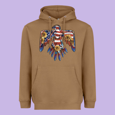 Thunderbird Usa Heavyweight Hoodie Designed By Barkaloodesign