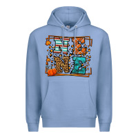 Colony Blue Fall Autumn Leopard Nene Premium Hoodie - LillyAllenDesigns