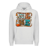 Dove Grey Fall Autumn Leopard Nene Premium Hoodie - LillyAllenDesigns