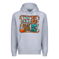 Heather Grey Fall Autumn Leopard Nene Premium Hoodie - LillyAllenDesigns