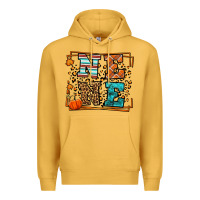 Mustard Fall Autumn Leopard Nene Premium Hoodie - LillyAllenDesigns