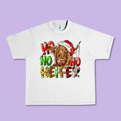 Ho Ho Ho Heifer Urban Heavy Tee Designed By Cowgirlartshop