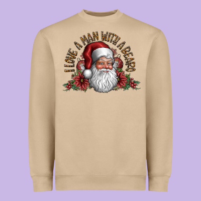 I Love A Man With A Bearo Heavyweight Sweatshirt Designed By Cowhidedigitalart