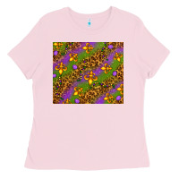 Bubblegum Pink Mardi Gras Ladies Tee - NancyCooperArtShop