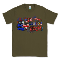 Army Green red white and boom Classic Tee - Artiststas