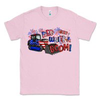 Bubblegum Pink red white and boom Classic Tee - Artiststas