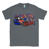 Charcoal Heather red white and boom Classic Tee - Artiststas