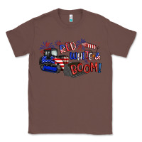 Chestnut red white and boom Classic Tee - Artiststas