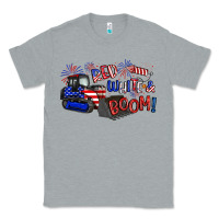 Heather Grey red white and boom Classic Tee - Artiststas