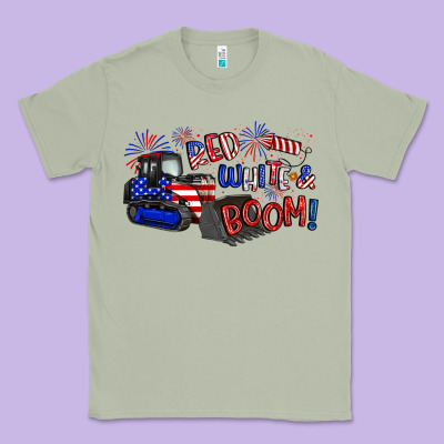 Red White And Boom Classic Tee Designed By Artiststas