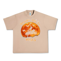 Burro Halloween Witch On Motorcycle Cat & Moon Salem Witch Trials Premium Urban Heavy Tee - trangStudio