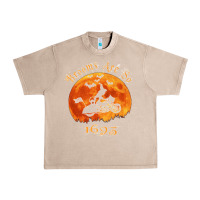 French Oak Halloween Witch On Motorcycle Cat & Moon Salem Witch Trials Premium Urban Heavy Tee - trangStudio