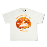 Pistachio Halloween Witch On Motorcycle Cat & Moon Salem Witch Trials Premium Urban Heavy Tee - trangStudio