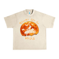 Sandshell Halloween Witch On Motorcycle Cat & Moon Salem Witch Trials Premium Urban Heavy Tee - trangStudio