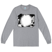 Heather Grey Cowhide Bleached Long Sleeve Tee - CowCowDesign