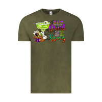 Vintage Olive eat drink and be scary Vintage Tee - CowGirlArtShop